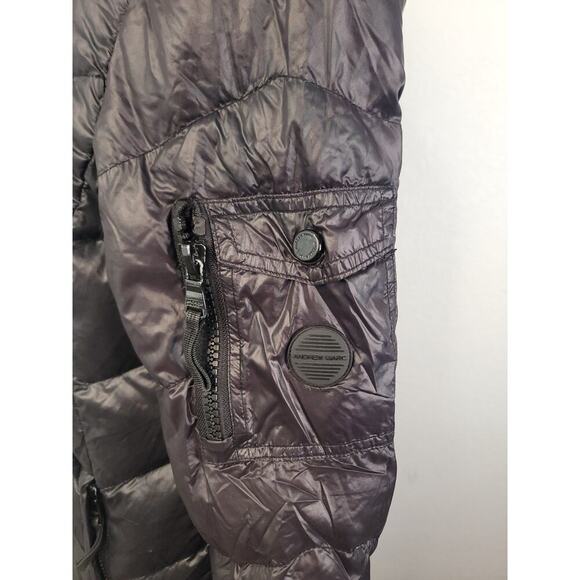 Andrew Marc Coat Womens SZ Small Black Down Puffer Coat Longline - Picture 7 of 16
